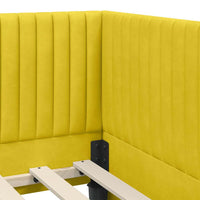 Struttura Letto Angolare con Materasso 2 pcs Giallo Velluto 3393804