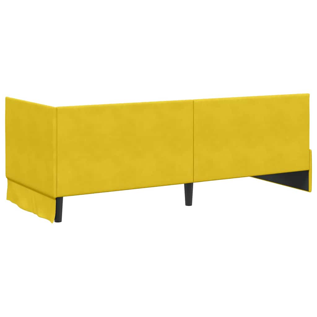 Struttura Letto Angolare con Materasso 2 pcs Giallo Velluto 3393804