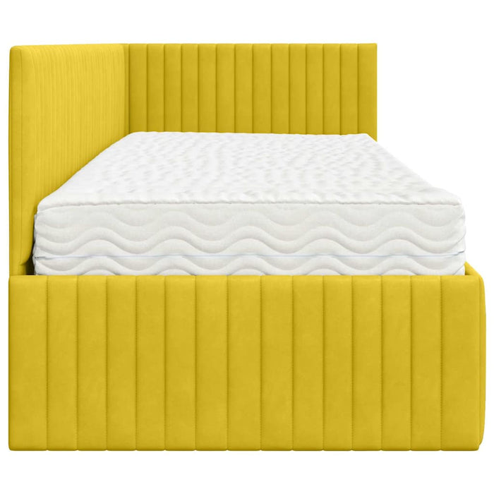 Struttura Letto Angolare con Materasso 2 pcs Giallo Velluto 3393804