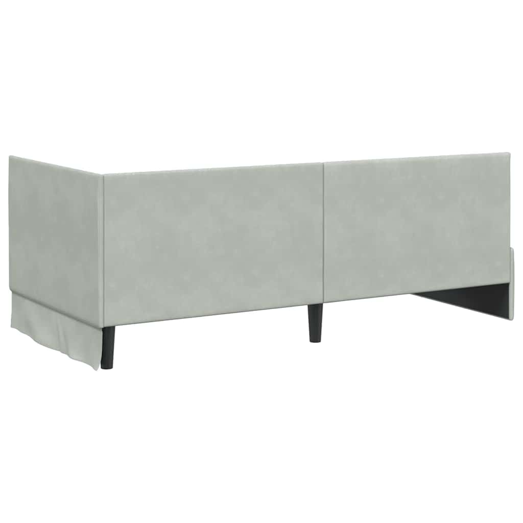 Struttura Letto Angolare con Materasso 2 pcs Grigio chiaro 3393808
