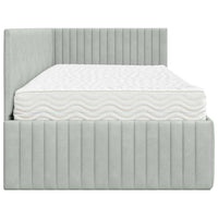 Struttura Letto Angolare con Materasso 2 pcs Grigio chiaro 3393808