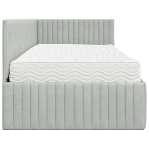 Struttura Letto Angolare con Materasso 2 pcs Grigio chiaro 3393808