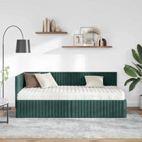 Struttura Letto Angolare con Materasso 2 pcs Verde Velluto 3393810