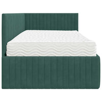 Struttura Letto Angolare con Materasso 2 pcs Verde Velluto 3393810