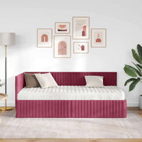 Struttura Letto Angolare con Materasso 2 pcs Verde Velluto 3393812