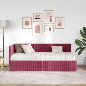 Struttura Letto Angolare con Materasso 2 pcs Verde Velluto 3393812