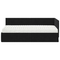 Struttura Letto Angolare con Materasso 2 pcs Nero Velluto 3393813