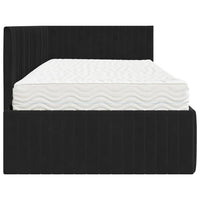 Struttura Letto Angolare con Materasso 2 pcs Nero Velluto 3393813
