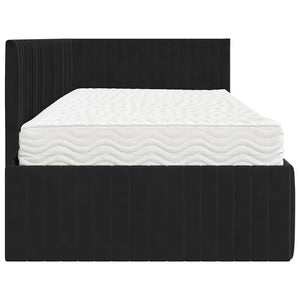 Struttura Letto Angolare con Materasso 2 pcs Nero Velluto 3393813