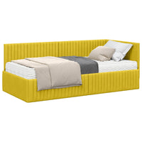 Struttura Letto Angolare con Materasso 2 pcs Giallo Velluto 3393814