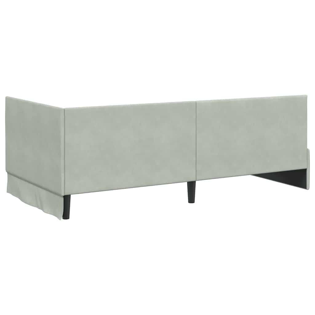Struttura Letto Angolare con Materasso 2 pcs Grigio chiaro 3393818