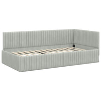 Struttura Letto Angolare con Materasso 2 pcs Grigio chiaro 3393818