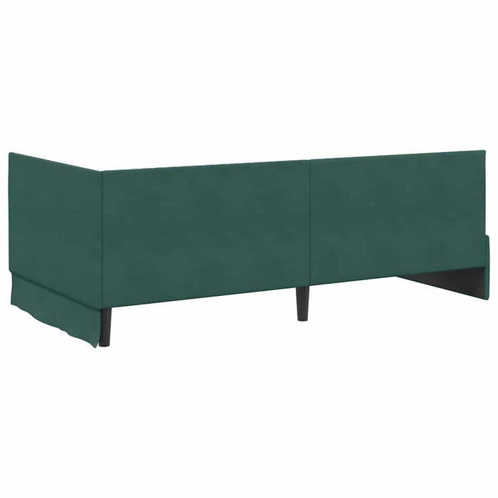 Struttura Letto Angolare con Materasso 2 pcs Verde Velluto 3393820