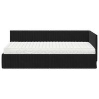 Struttura Letto Angolare con Materasso 2 pcs Nero Velluto 3393823