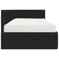 Struttura Letto Angolare con Materasso 2 pcs Nero Velluto 3393823