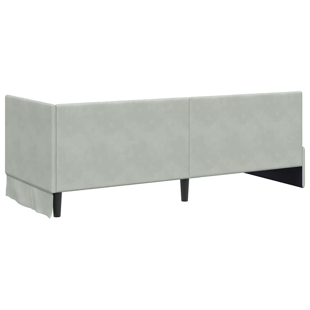 Struttura Letto Angolare con Materasso 2 pcs Grigio chiaro 3393838