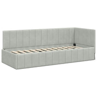 Struttura Letto Angolare con Materasso 2 pcs Grigio chiaro 3393838