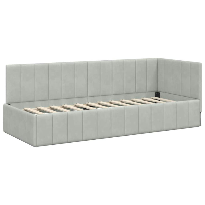 Struttura Letto Angolare con Materasso 2 pcs Grigio chiaro 3393838