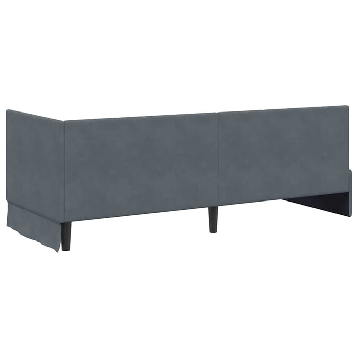 vidaXL Cornice del letto ad angolo Grigio scuro 80 x 200 cm Velluto
