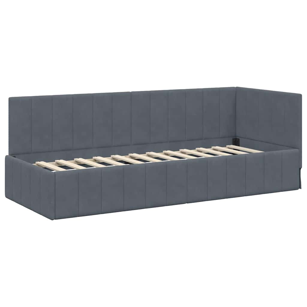 Struttura Letto Angolare con Materasso 2 pcs Grigio Velluto 3393839
