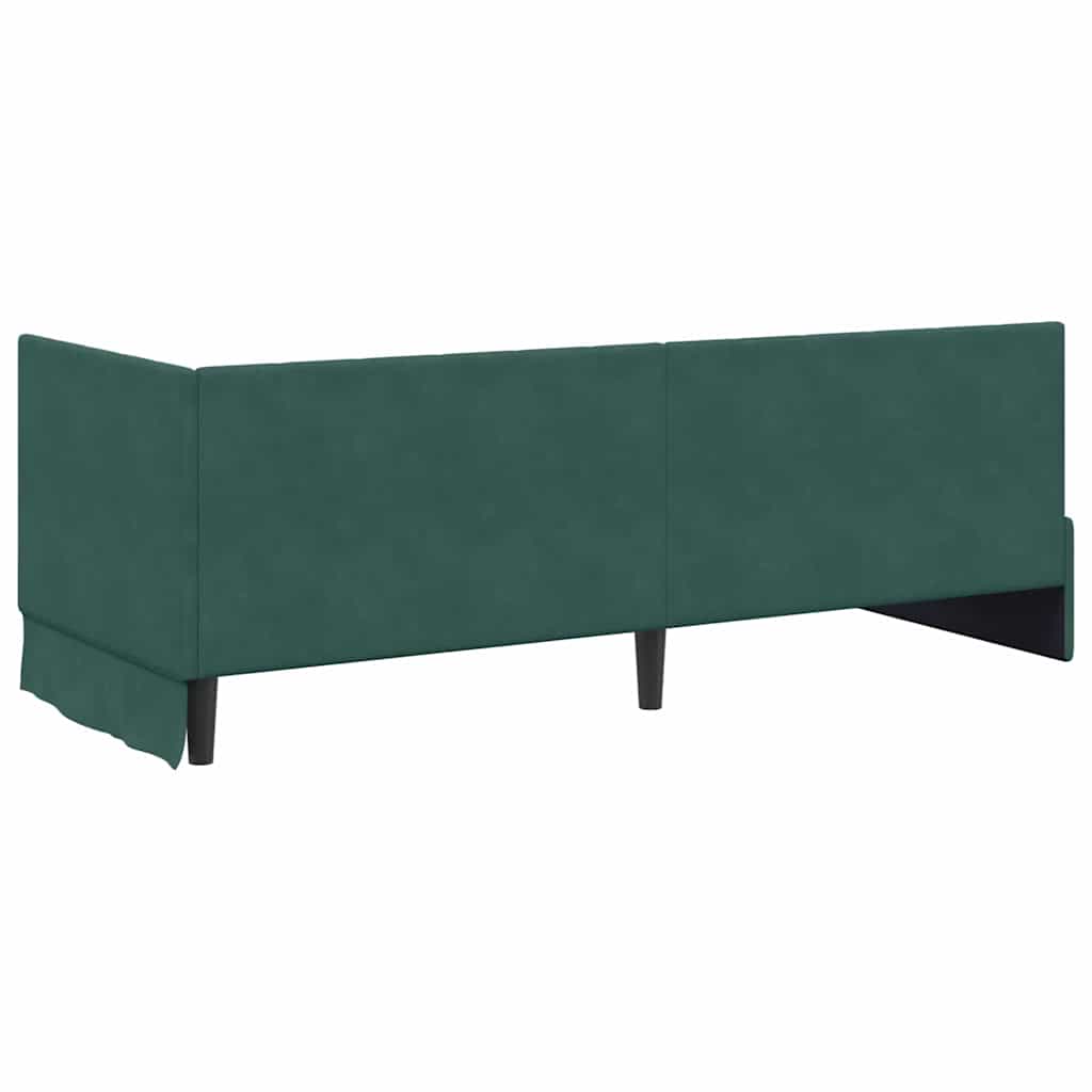 vidaXL Cornice del letto ad angolo Verde scuro 80 x 200 cm Velluto