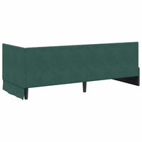 vidaXL Cornice del letto ad angolo Verde scuro 80 x 200 cm Velluto