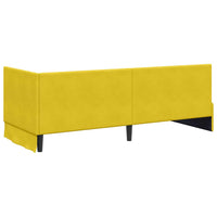 vidaXL Cornice del letto ad angolo Giallo 80 x 200 cm Velluto