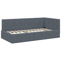 Struttura Letto Angolare con Materasso 2 pcs Grigio Velluto 3393849