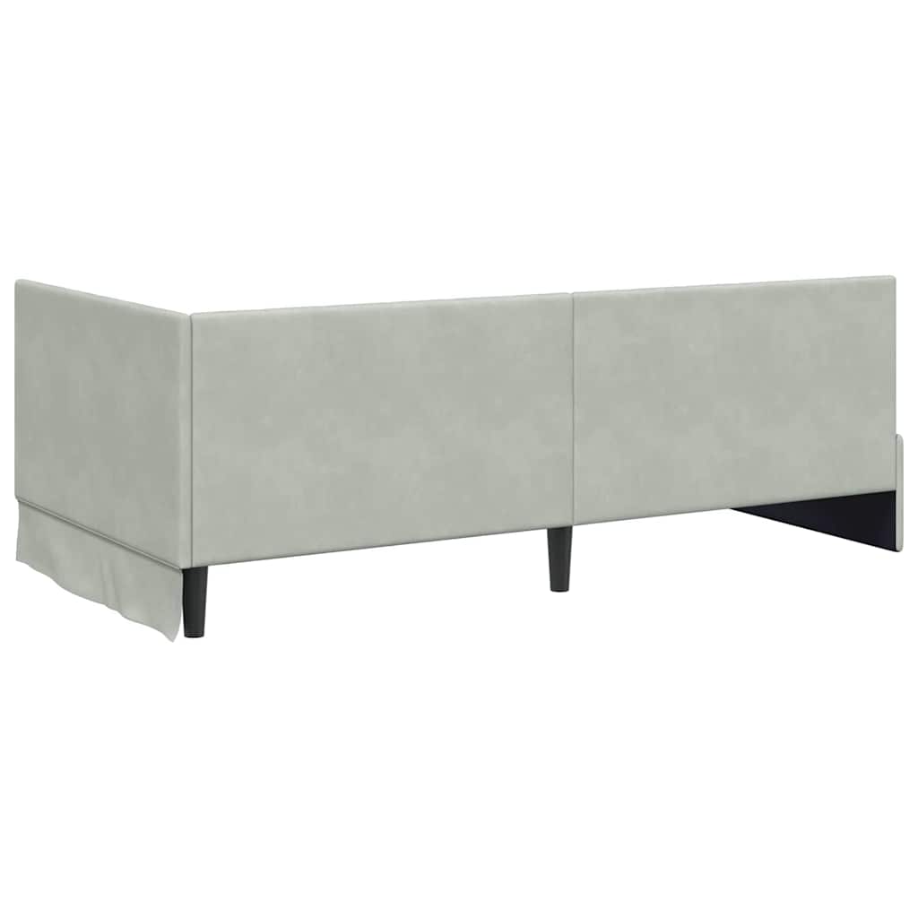 Struttura Letto Angolare con Materasso 2 pcs Grigio chiaro 3393858