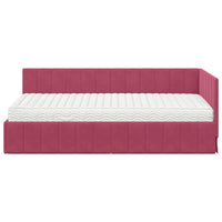 Struttura Letto Angolare con Materasso 2 pcs Verde Velluto 3393872