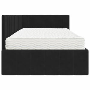 Struttura Letto Angolare con Materasso 2 pcs Nero Velluto 3393873