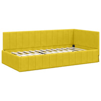 vidaXL Cornice del letto ad angolo Giallo 100 x 200 cm Velluto