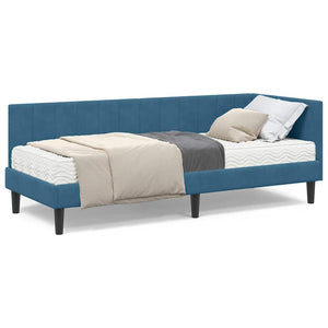 vidaXL Cornice del letto ad angolo Blu 80 x 200 cm Velluto