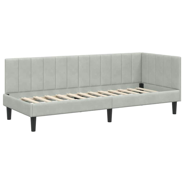 Struttura Letto Angolare con Materasso 2 pz-Giroletto con materasso Grigio chiaro 658607