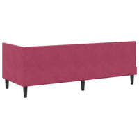 vidaXL Cornice del letto ad angolo Rosso vino 80 x 200 cm Velluto
