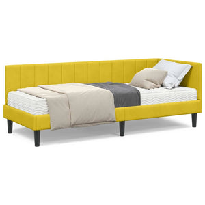 vidaXL Cornice del letto ad angolo Giallo 80 x 200 cm Velluto