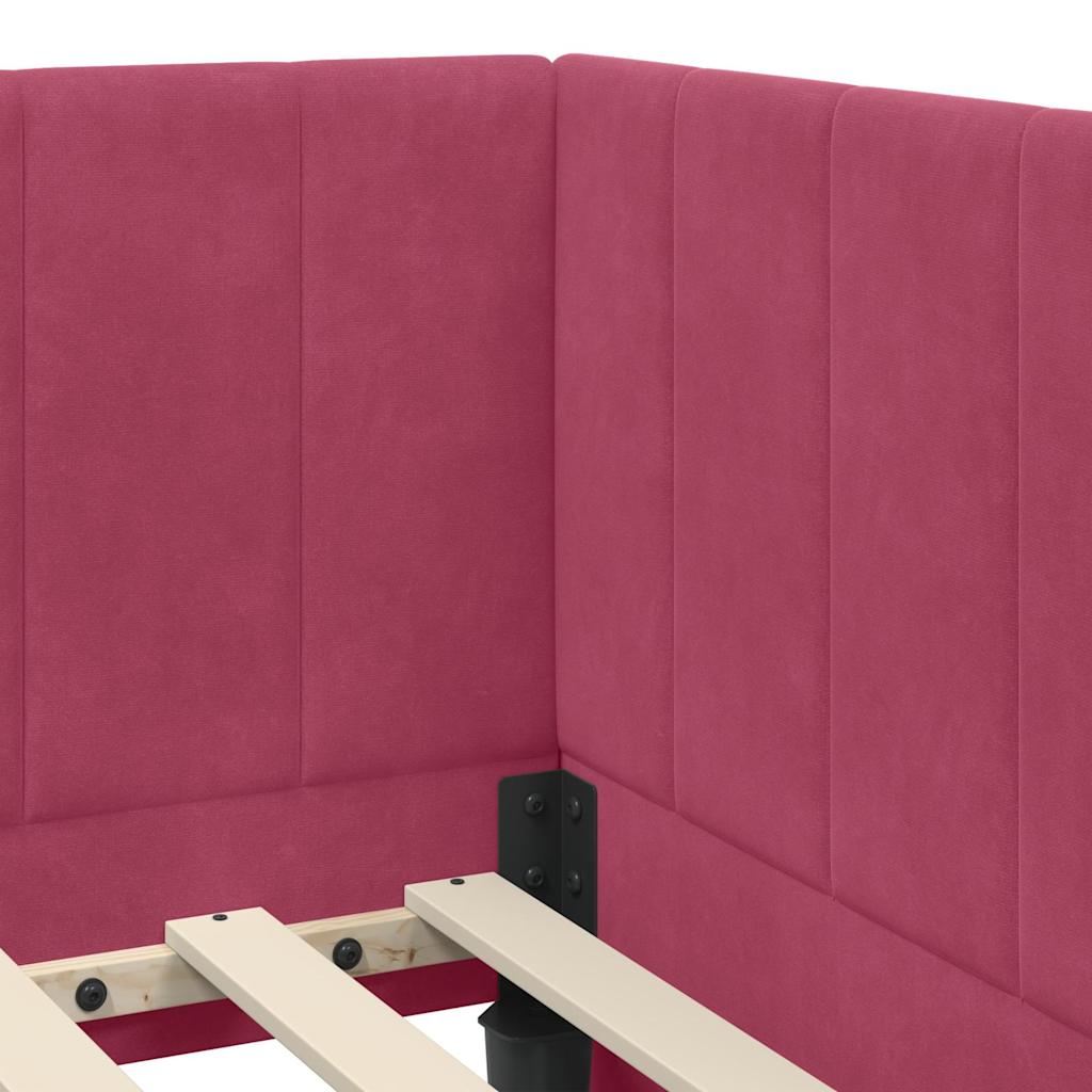 Struttura Letto Angolare con Materasso 2 pcs Verde Velluto 3393892