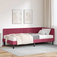 Struttura Letto Angolare con Materasso 2 pcs Verde Velluto 3393892