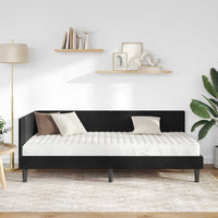 vidaXL Cornice del letto ad angolo Nero 90 x 190 cm Velluto