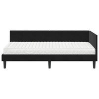 Struttura Letto Angolare con Materasso 2 pcs Nero Velluto 3393893