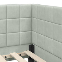 Struttura Letto Angolare con Materasso 2 pcs Grigio chiaro 3393918