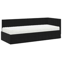 Struttura Letto Angolare con Materasso 2 pcs Nero Velluto 3393923