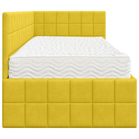 Struttura Letto Angolare con Materasso 2 pcs Giallo Velluto 3393924