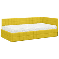 Struttura Letto Angolare con Materasso 2 pcs Giallo Velluto 3393934