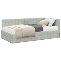 Struttura Letto Angolare con Materasso 2 pcs Grigio chiaro 3393938