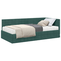 Struttura Letto Angolare con Materasso 2 pcs Verde Velluto 3393940