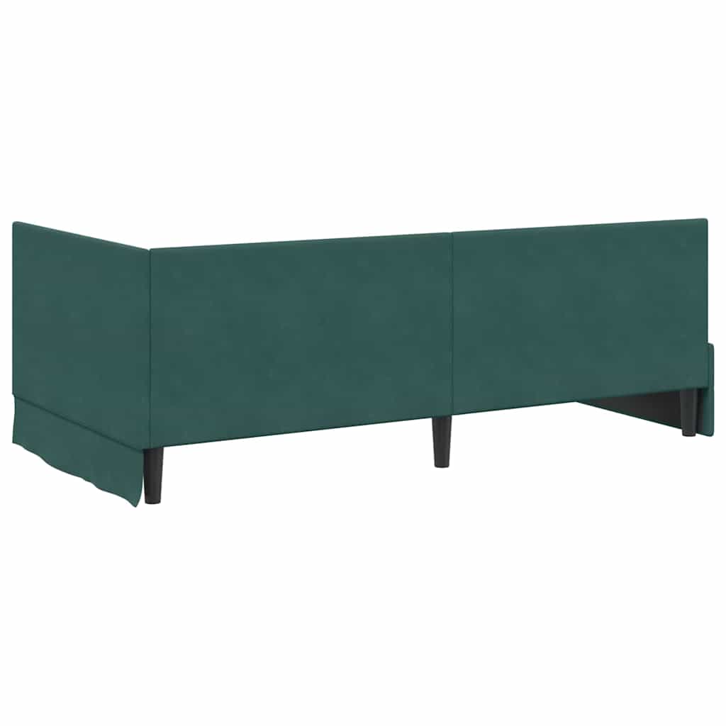 Struttura Letto Angolare con Materasso 2 pcs Verde Velluto 3393940