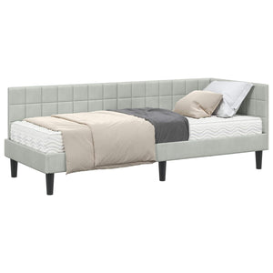 Struttura Letto Angolare con Materasso 2 pcs Grigio chiaro 3393958