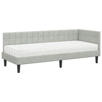 Struttura Letto Angolare con Materasso 2 pcs Grigio chiaro 3393958
