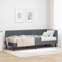 Struttura Letto Angolare con Materasso 2 pcs Grigio Velluto 3393959